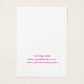 ピンクの葉ネックレスジュエリーディスプレイカード (裏面)