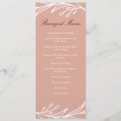 ピンクの葉モダンリース中国のの宴会 メニュー (正面)