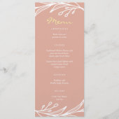 ピンクの葉中国のリース結婚の二重の幸福 メニュー (正面)