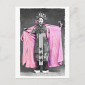 ピンクの葉書で ポストカード (正面)