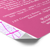 ピンクの葉、ガーデンセンター、園芸家 ポスター (角)