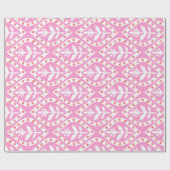 ピンクの葉 ラッピングペーパー (フラット)