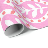 ピンクの葉 ラッピングペーパー (ロールコーナー)