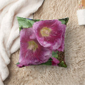 ピンクの葵美しい クッション (ブランケット)