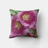 ピンクの葵美しい クッション (裏面)