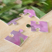 ピンクの葵美しい ジグソーパズル (側面)