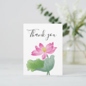 ピンクの蓮の水の色感謝していあなた  ポストカード (スタンド正面)