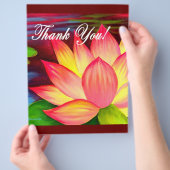 ピンクの蓮の水ゆりの花ありがとう数々の- チラシ (手)