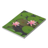 ピンクの蓮の水百合花園 ノートパッド (回転)