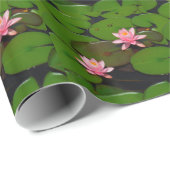 ピンクの蓮の水百合花園 ラッピングペーパー (ロールコーナー)