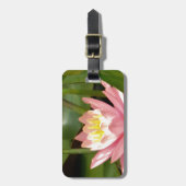 ピンクの蓮の水百合花 ラゲッジタグ (正面縦)
