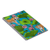 ピンクの蓮の池の虎 ノートブック (右側)