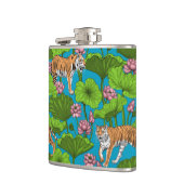 ピンクの蓮の池の虎 フラスク (左)