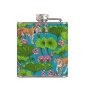 ピンクの蓮の池の虎 フラスク (裏面)