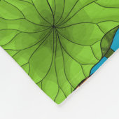 ピンクの蓮の池の虎 フリースブランケット (角)