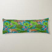 ピンクの蓮の池の虎 ボディピロー (裏面)