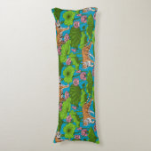 ピンクの蓮の池の虎 ボディピロー (正面縦)