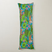 ピンクの蓮の池の虎 ボディピロー (裏面 (縦))