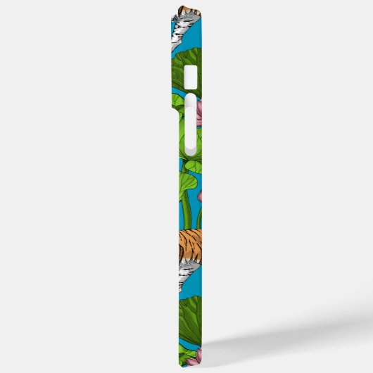 ピンクの蓮の池の虎 Case-Mate iPhoneケース (裏面 / 左)