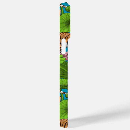 ピンクの蓮の池の虎 Case-Mate iPhoneケース (裏面 / 右)