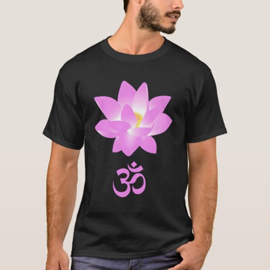 ピンクの蓮の花の写真 Tシャツ (正面)