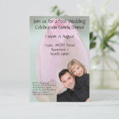 ピンクの蓮の花の結婚式のお祝い返信 出欠カード (スタンド正面)