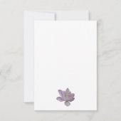 ピンクの蓮の花の結婚式のお祝い返信 出欠カード (裏面)