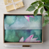 ピンクの蓮の花アート 薄葉紙 (ギフト)