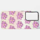 ピンクの蓮の花アート SAMSUNG GALAXYケース (左側面)