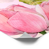 ピンクの蓮の花ガランズランタン結婚インディアン ポスター (角)