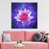 ピンクの蓮の花 キャンバスプリント (インサイチュ (リビング))