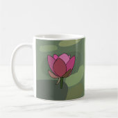 ピンクの蓮の花 コーヒーマグカップ (左)
