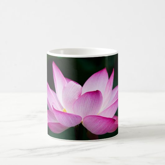 ピンクの蓮の花 コーヒーマグカップ (中央)