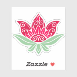 ピンクの蓮の花 シール