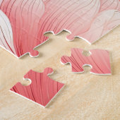 ピンクの蓮の花 ジグソーパズル (側面)