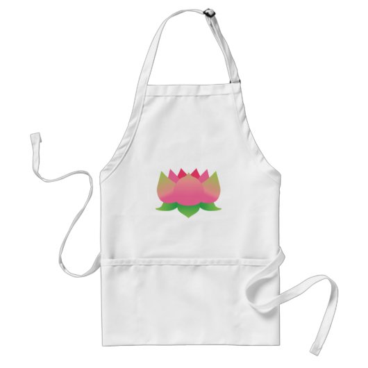 ピンクの蓮の花 スタンダードエプロン (正面)