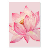 ピンクの蓮の花 テーブルナンバー (裏面)