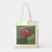 ピンクの蓮の花 トートバッグ (裏面)