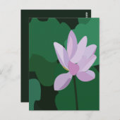 ピンクの蓮の花 ポストカード (正面/裏面)