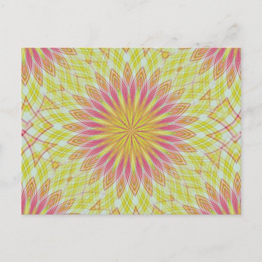 ピンクの蓮の花 ポストカード (正面)