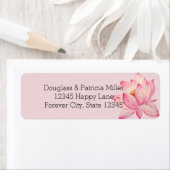 ピンクの蓮の花 ラベル (インサイチュ)