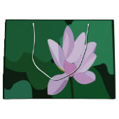 ピンクの蓮の花 ラージペーパーバッグ (正面)