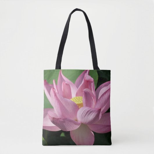 ピンクの蓮の花 IV トートバッグ (正面)