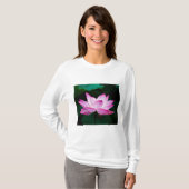 ピンクの蓮の花 Tシャツ (正面フル)