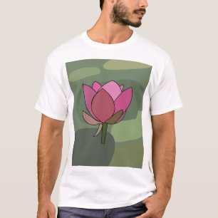 ピンクの蓮の花 Tシャツ