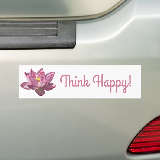 ピンクの蓮の花IV バンパーステッカー (車上)