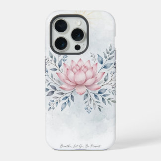 ピンクの蓮ボホーフォンケース iPhone 15 PROケース