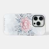 ピンクの蓮ボホーフォンケース iPhoneケース (裏面横)