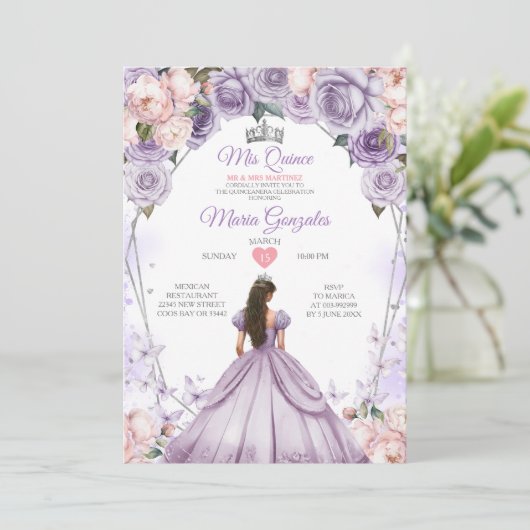 ピンクの薄紫ミクリン15アノスクラウンキンセアニラ 招待状 (スタンド正面)