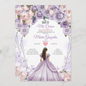 ピンクの薄紫ミクリン15アノスクラウンキンセアニラ 招待状 (正面/裏面)